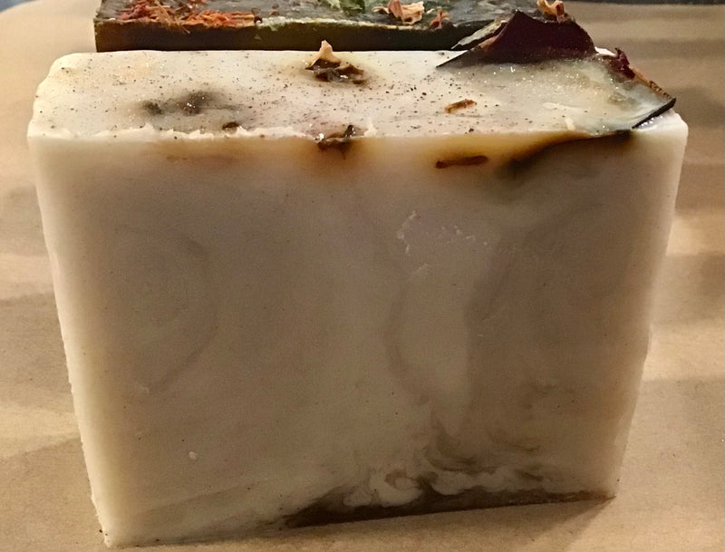 Rose, Handmade Artisan Bar Soap with Pure Rosa Damascena Essential Oil, Surfactant-free, Single Bar