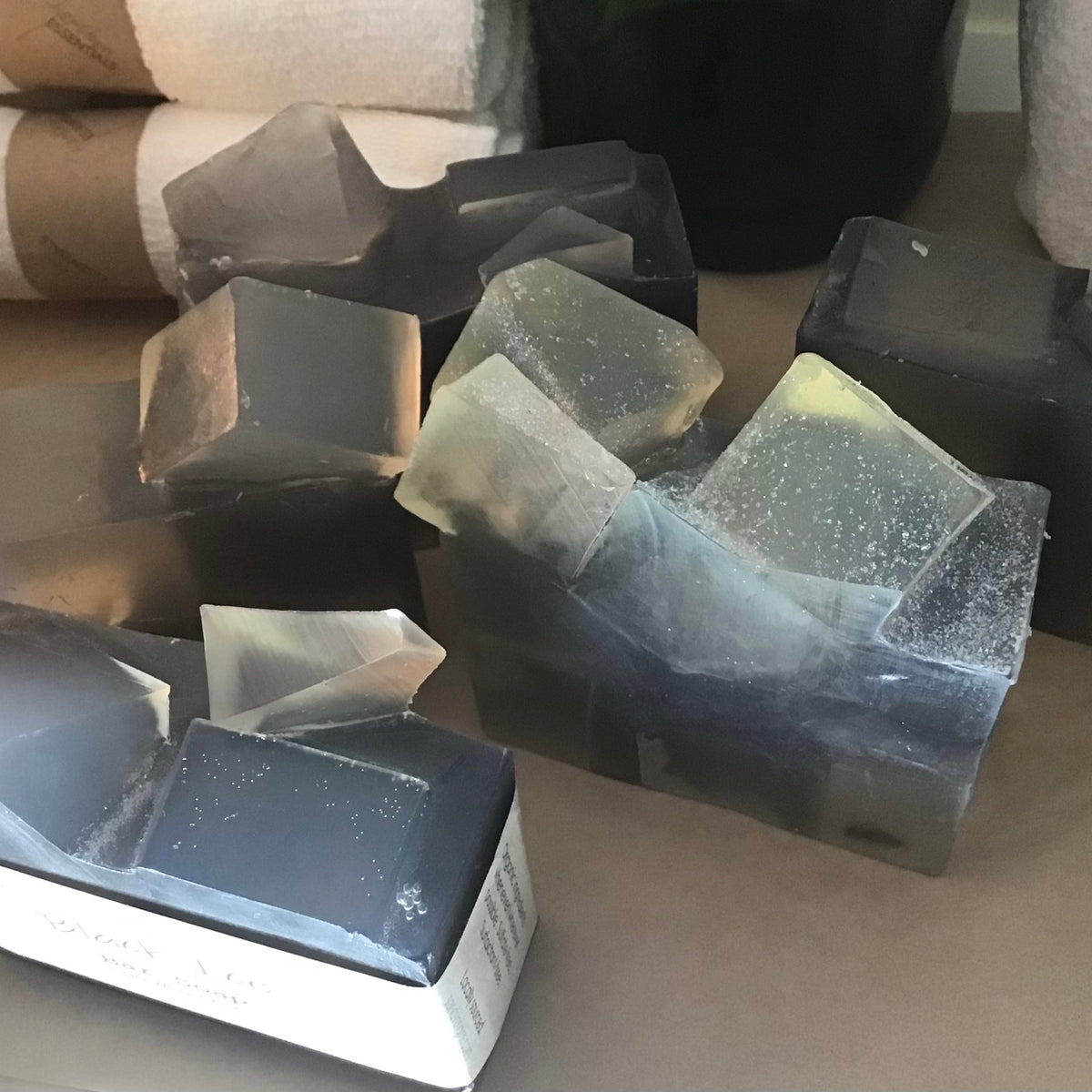 Black Ice, Dual-Scented Artisan Bar Soap, Surfactant-free, Single Bar