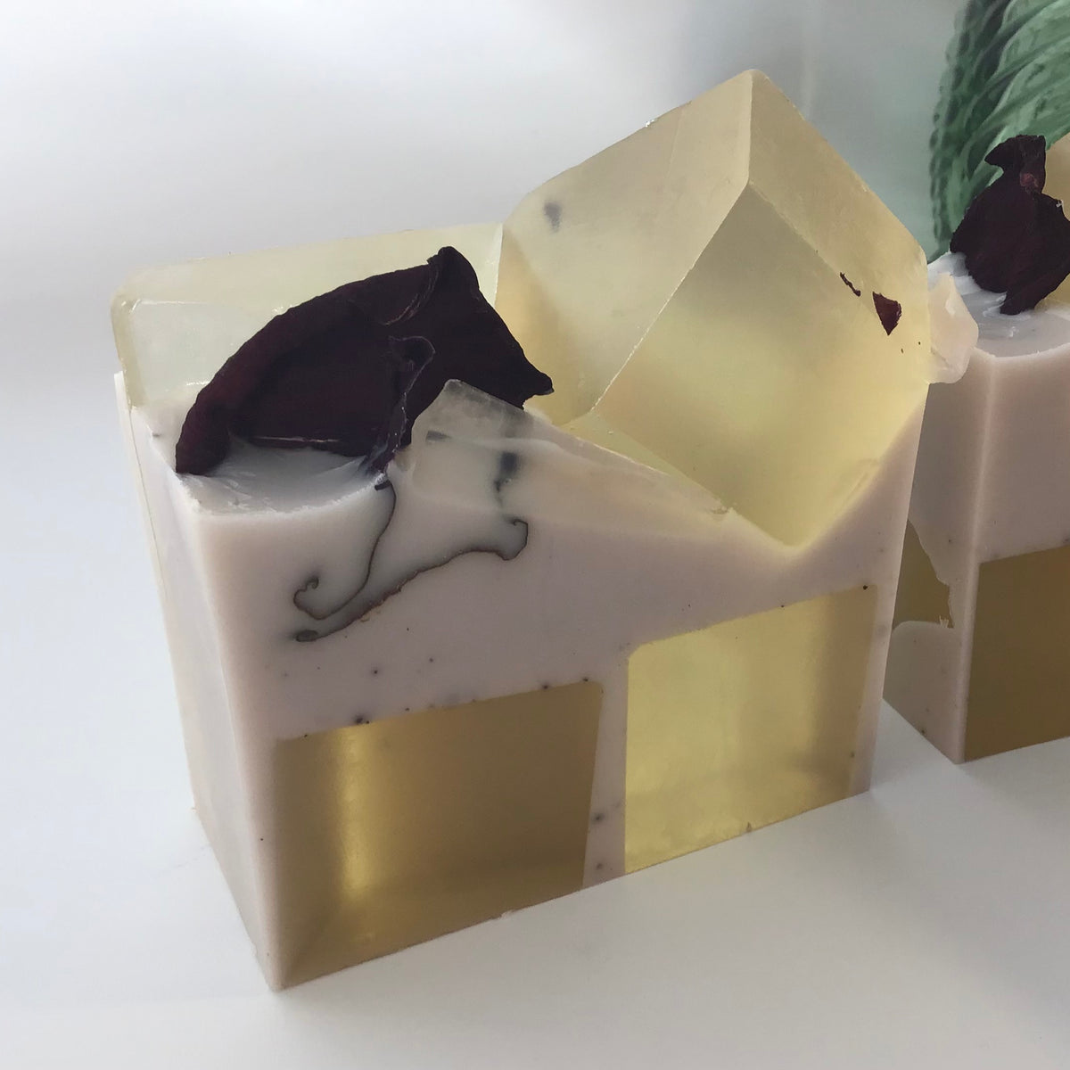 Rose and Sandalwood, Dual-Scented Artisan Bar Soap, Surfactant-free, Single Bar