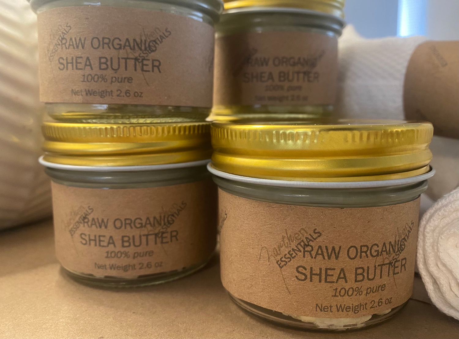 Raw, Pure Organic Shea Butter 3oz, Unrefined