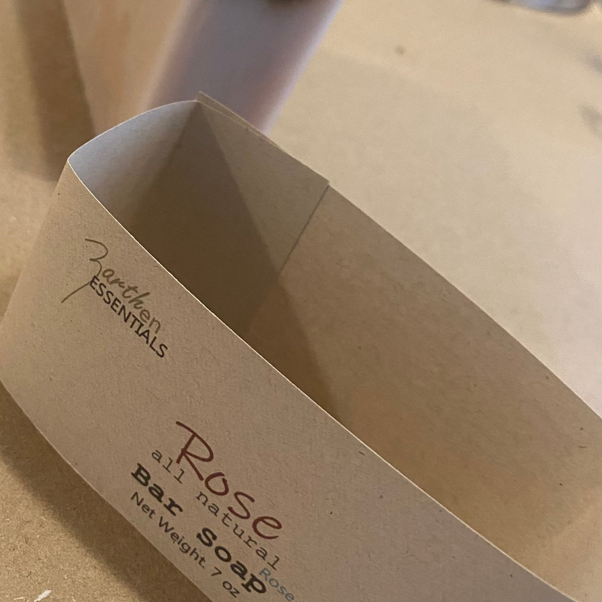 Rose, Handmade Artisan Bar Soap with Pure Rosa Damascena Essential Oil, Surfactant-free, Single Bar