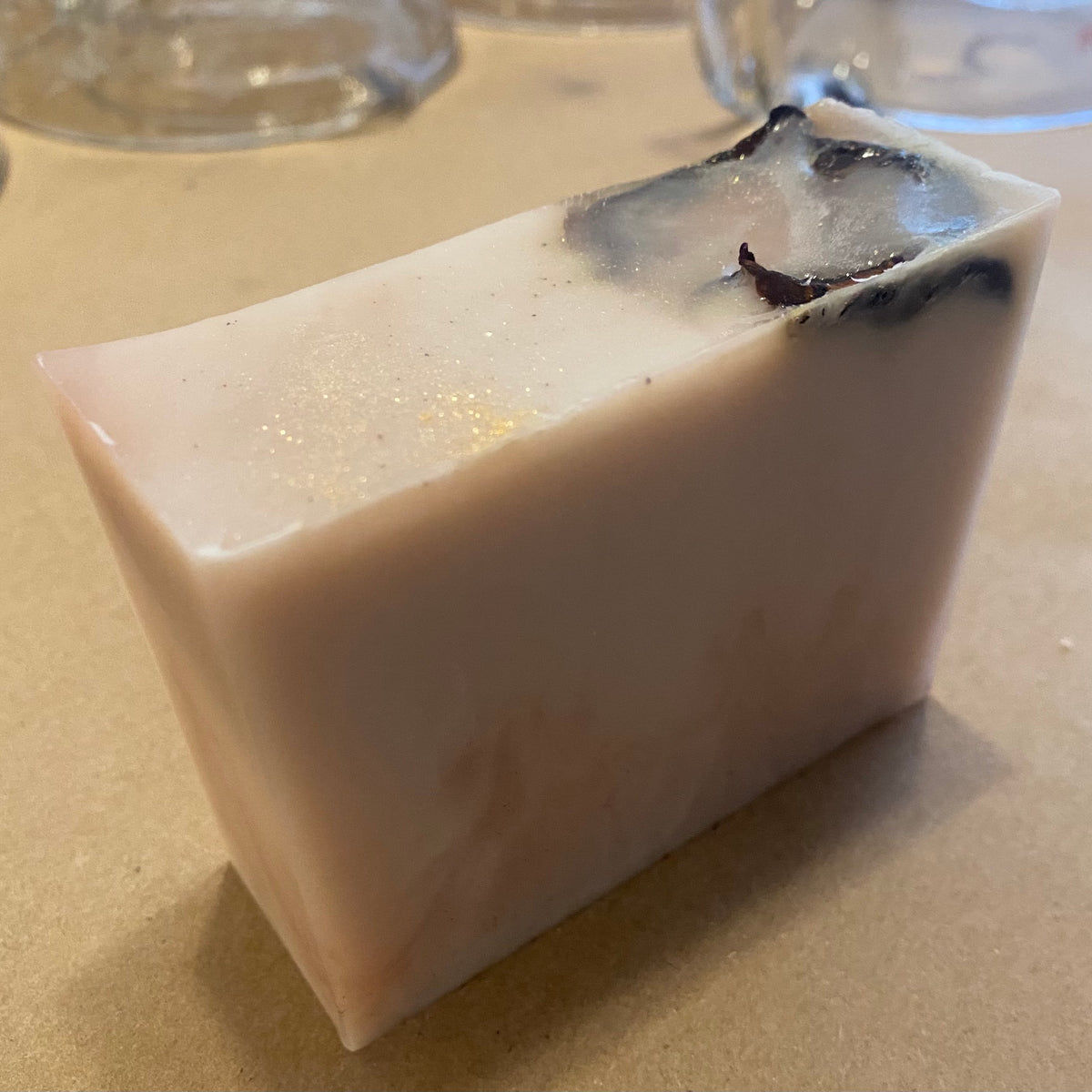 Rose, Handmade Artisan Bar Soap with Pure Rosa Damascena Essential Oil, Surfactant-free, Single Bar