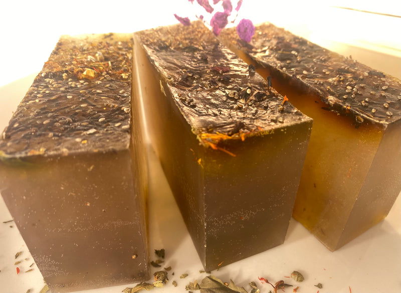 Herb-y Hancock, Artisan Bar Soap with Herbs Galore! Unscented, Surfactant-free, Single Bar
