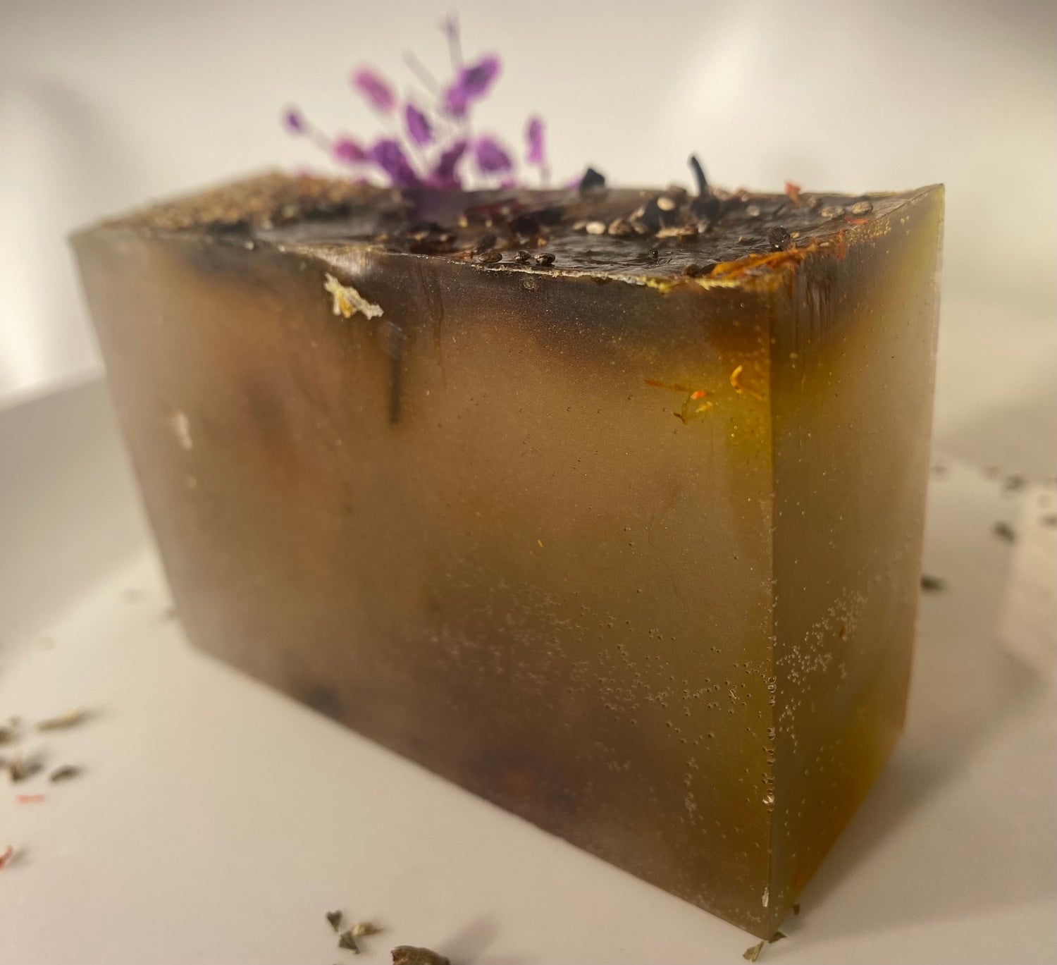 Herb-y Hancock, Artisan Bar Soap with Herbs Galore! Unscented, Surfactant-free, Single Bar